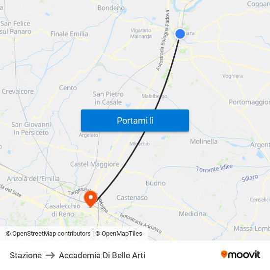 Stazione to Accademia Di Belle Arti map