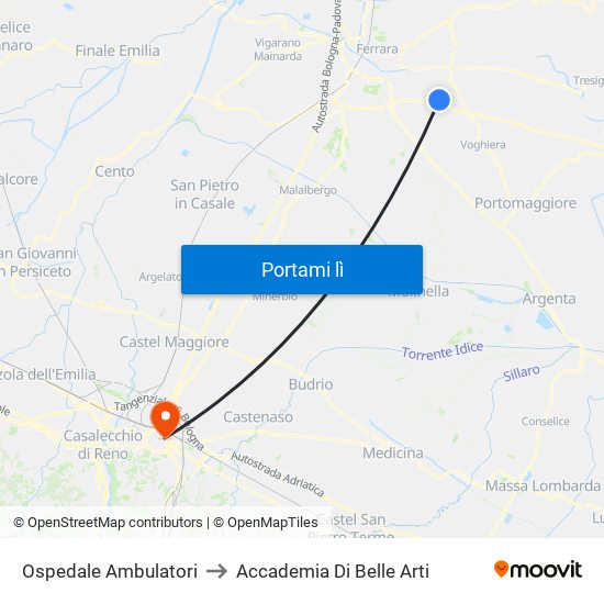 Ospedale Ambulatori to Accademia Di Belle Arti map