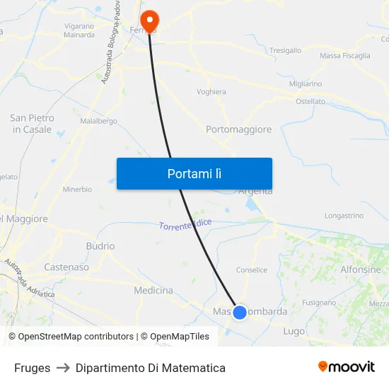 Fruges to Dipartimento Di Matematica map