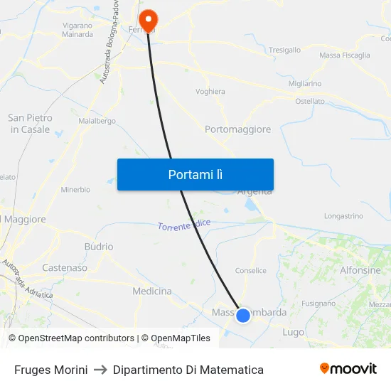 Fruges Morini to Dipartimento Di Matematica map