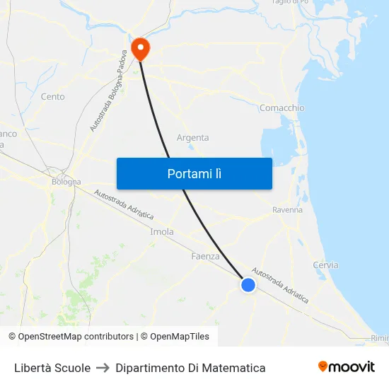 Libertà Scuole to Dipartimento Di Matematica map