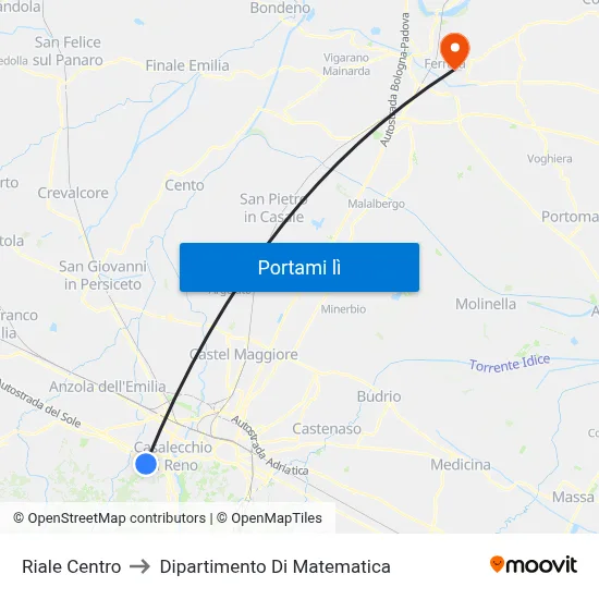 Riale Centro to Dipartimento Di Matematica map