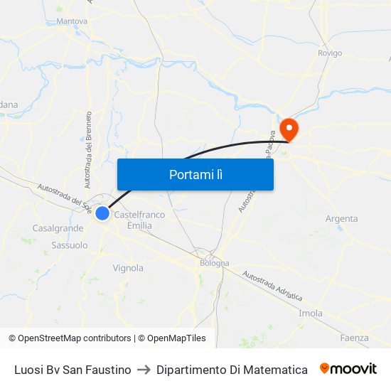 Luosi Bv San Faustino to Dipartimento Di Matematica map