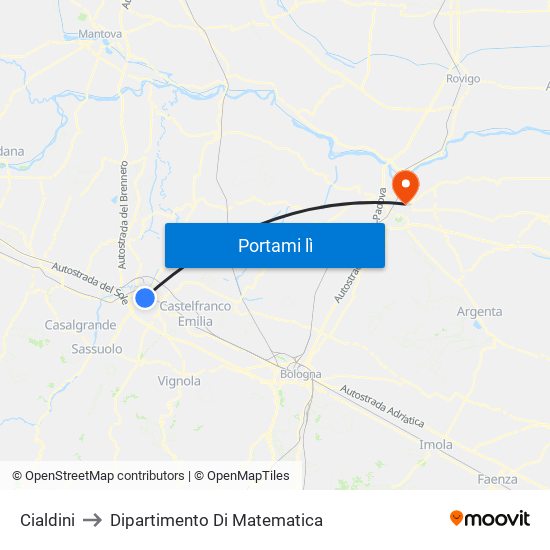 Cialdini to Dipartimento Di Matematica map