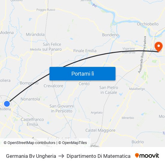 Germania Bv Ungheria to Dipartimento Di Matematica map