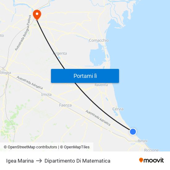 Igea Marina to Dipartimento Di Matematica map