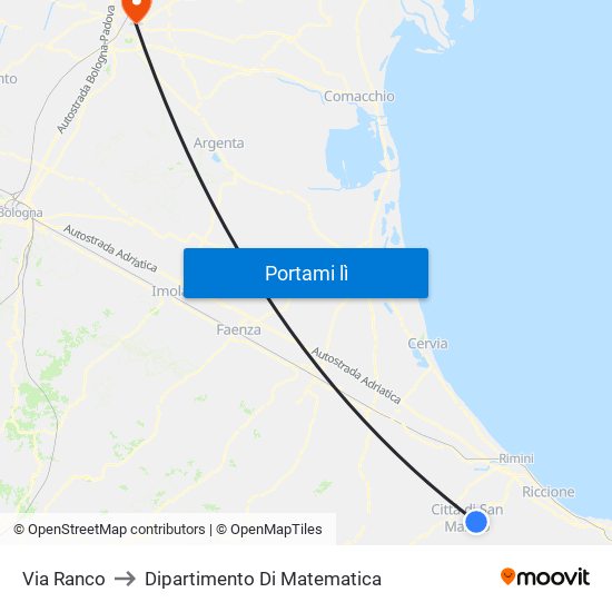 Via Ranco to Dipartimento Di Matematica map