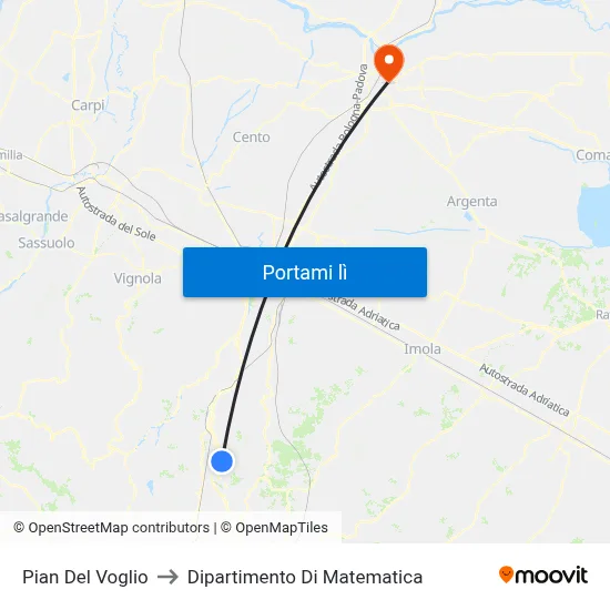 Pian Del Voglio to Dipartimento Di Matematica map