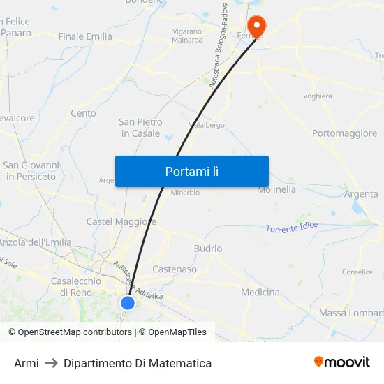 Armi to Dipartimento Di Matematica map