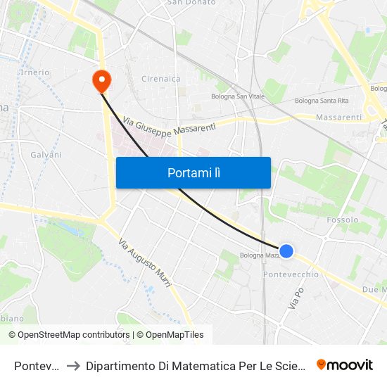 Pontevecchio to Dipartimento Di Matematica Per Le Scienze Economiche E Sociali map