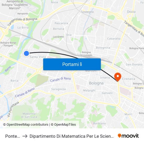 Pontelungo to Dipartimento Di Matematica Per Le Scienze Economiche E Sociali map