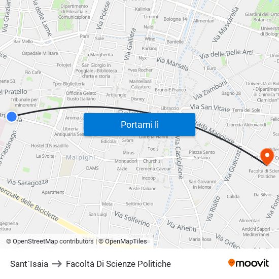 Sant`Isaia to Facoltà Di Scienze Politiche map