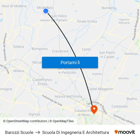 Barozzi Scuole to Scuola Di Ingegneria E Architettura map