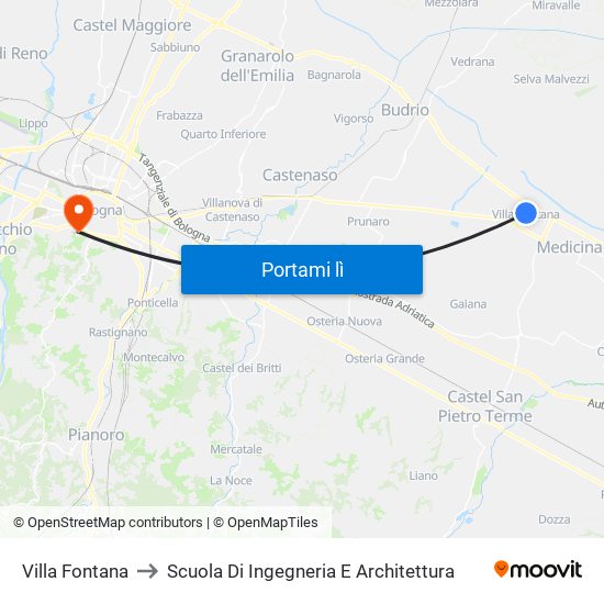 Villa Fontana to Scuola Di Ingegneria E Architettura map