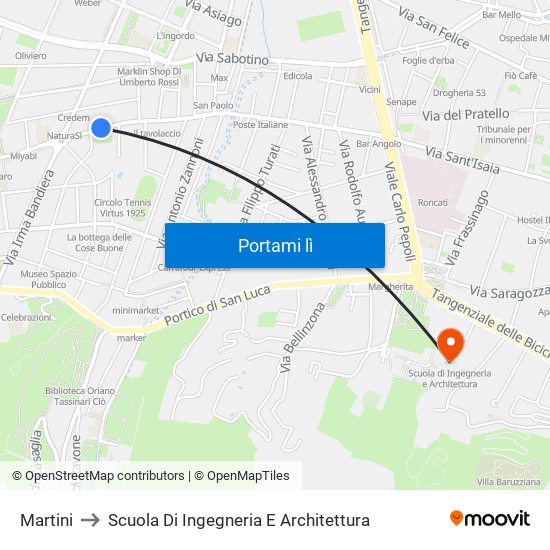 Martini to Scuola Di Ingegneria E Architettura map