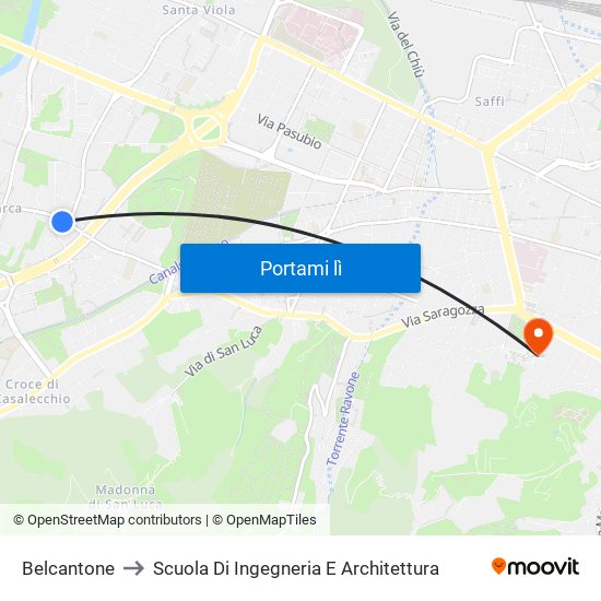 Belcantone to Scuola Di Ingegneria E Architettura map