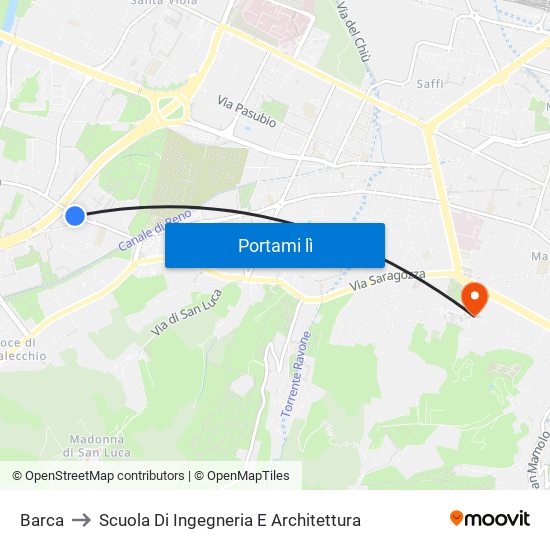 Barca to Scuola Di Ingegneria E Architettura map