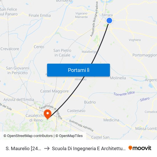 S. Maurelio [240] to Scuola Di Ingegneria E Architettura map