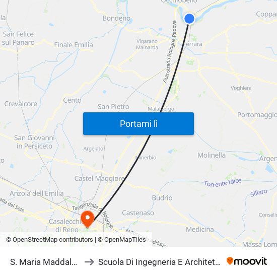 S. Maria Maddalena to Scuola Di Ingegneria E Architettura map