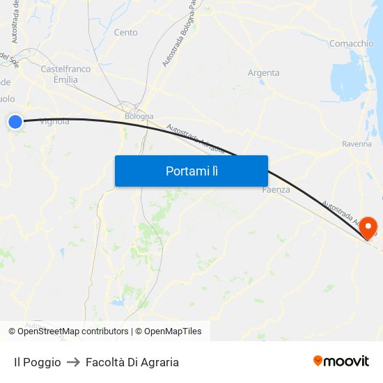 Il Poggio to Facoltà Di Agraria map