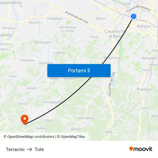 Terracini to Tolè map