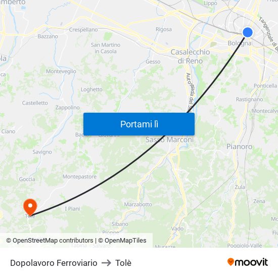 Dopolavoro Ferroviario to Tolè map