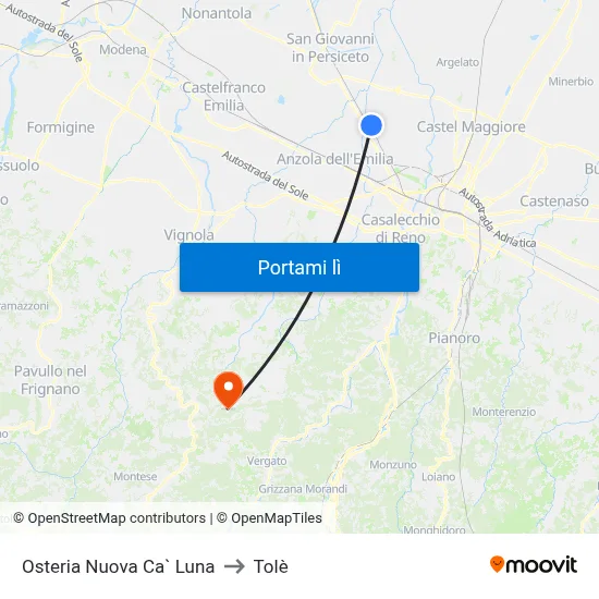 Osteria Nuova Ca` Luna to Tolè map