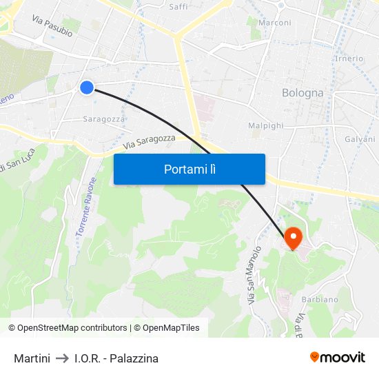 Martini to I.O.R. - Palazzina map
