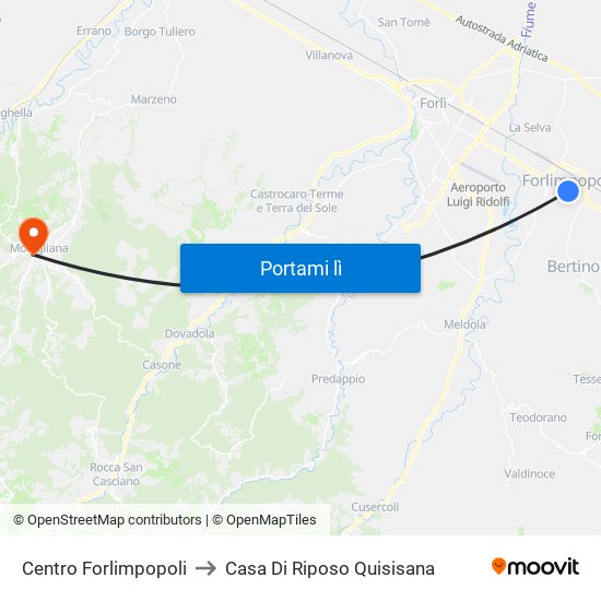 Centro Forlimpopoli to Casa Di Riposo Quisisana map