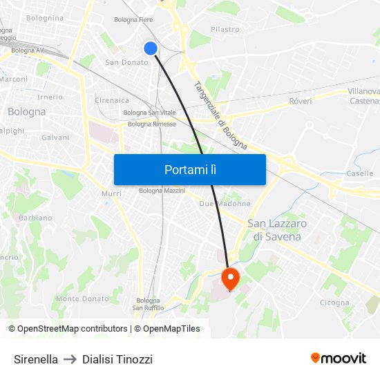 Sirenella to Dialisi Tinozzi map