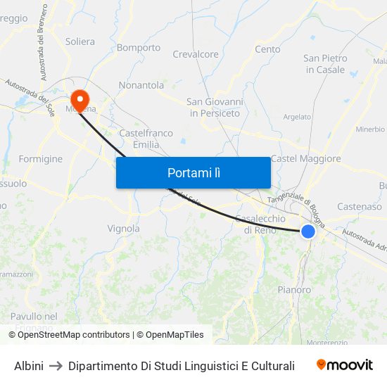 Albini to Dipartimento Di Studi Linguistici E Culturali map