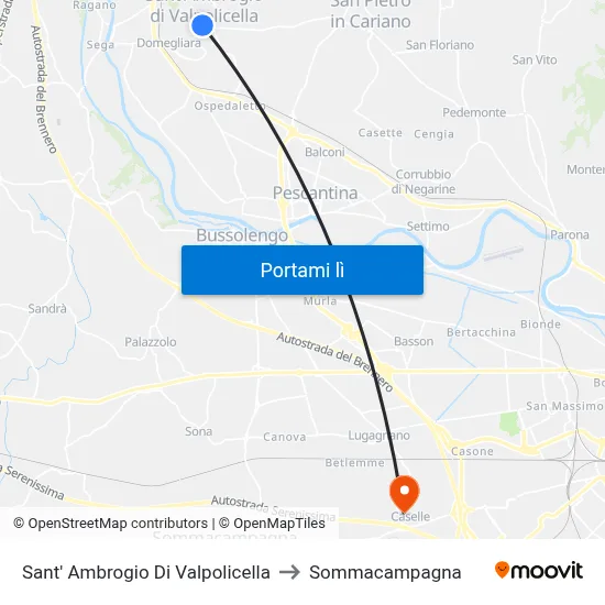 Sant' Ambrogio Di Valpolicella to Sommacampagna map