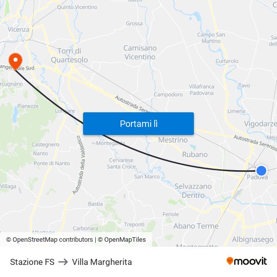 Stazione FS to Villa Margherita map