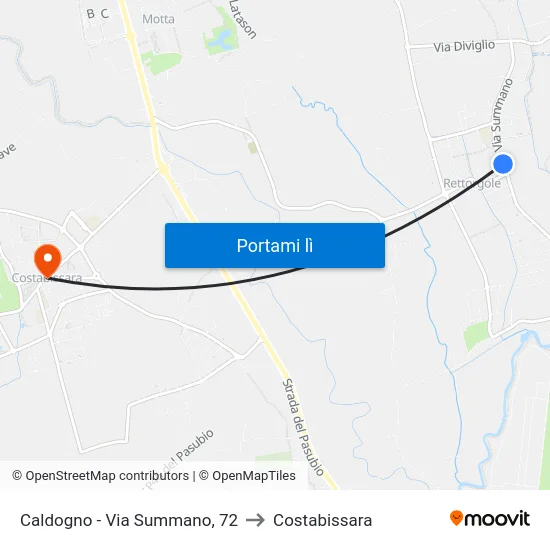 Caldogno - Via Summano, 72 to Costabissara map