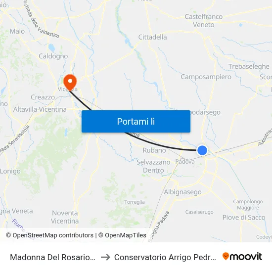 Madonna Del Rosario 12 to Conservatorio Arrigo Pedrollo map