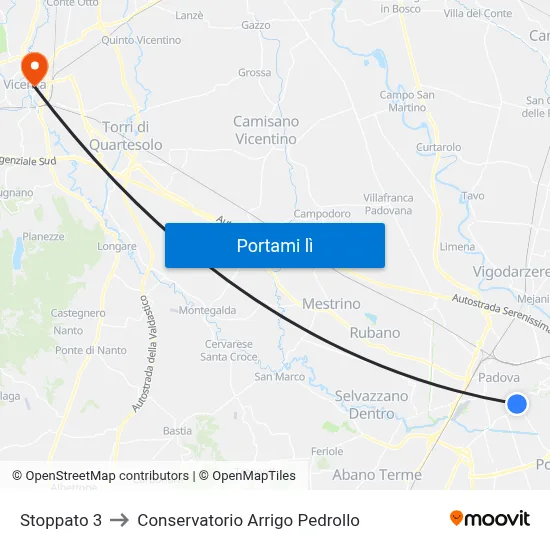 Stoppato 3 to Conservatorio Arrigo Pedrollo map