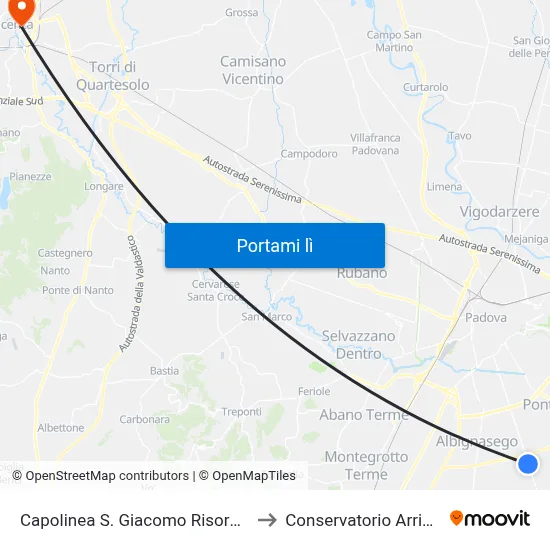 Capolinea S. Giacomo Risorgimento Chiesa to Conservatorio Arrigo Pedrollo map