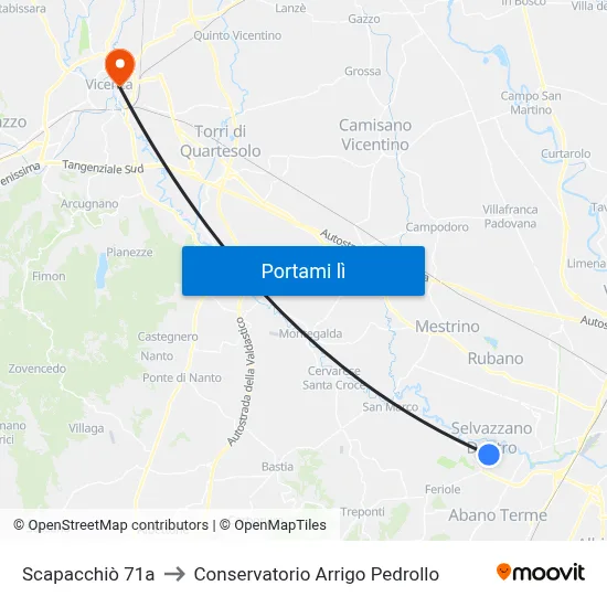 Scapacchiò 71a to Conservatorio Arrigo Pedrollo map