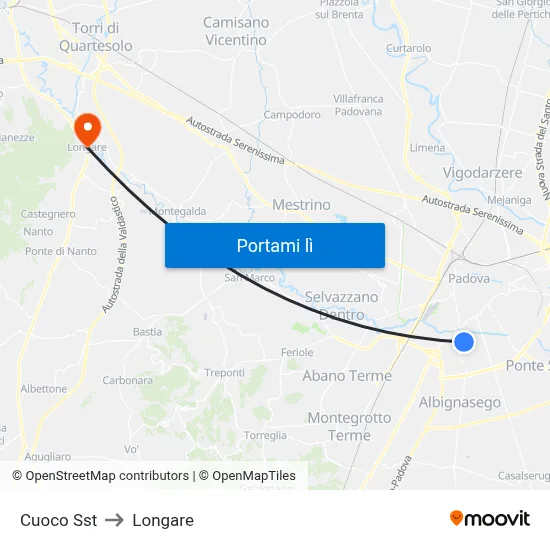 Cuoco Sst to Longare map