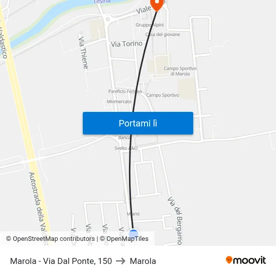 Marola - Via Dal Ponte, 150 to Marola map