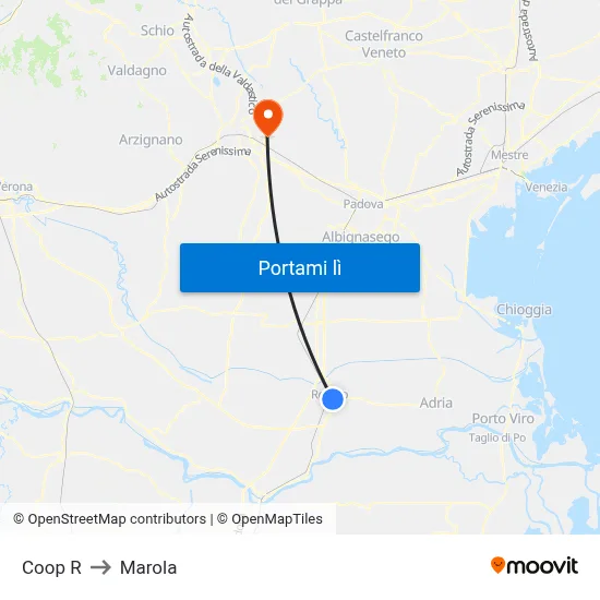 Coop R to Marola map