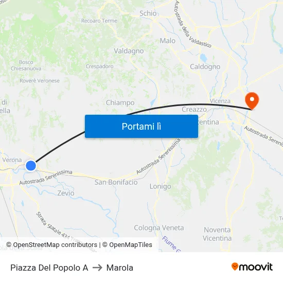 Piazza Del Popolo A to Marola map