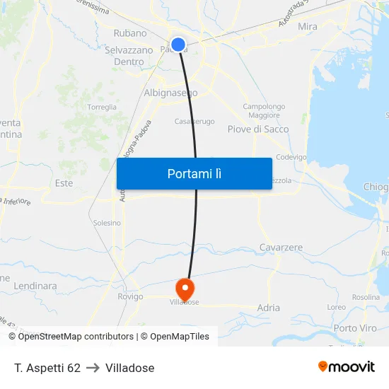 T. Aspetti 62 to Villadose map