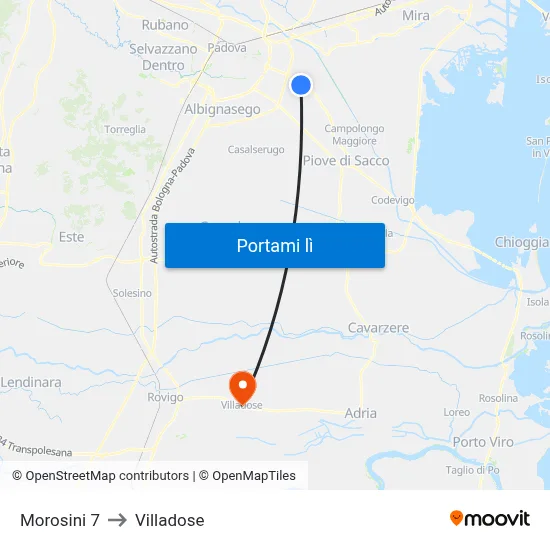 Morosini 7 to Villadose map