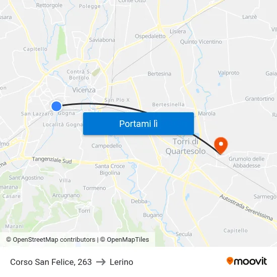 Corso San Felice, 263 to Lerino map