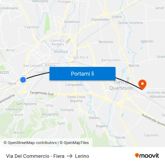 Via Del Commercio - Fiera to Lerino map