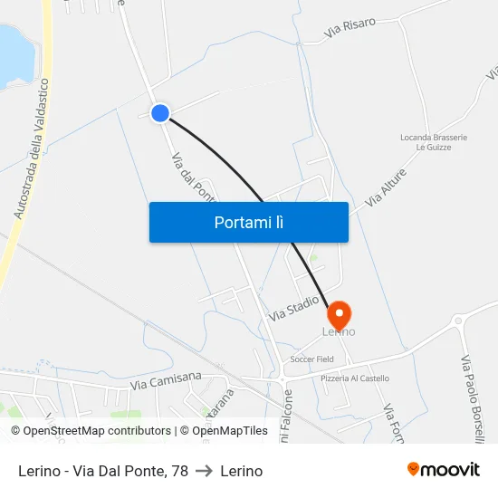 Lerino - Via Dal Ponte, 78 to Lerino map