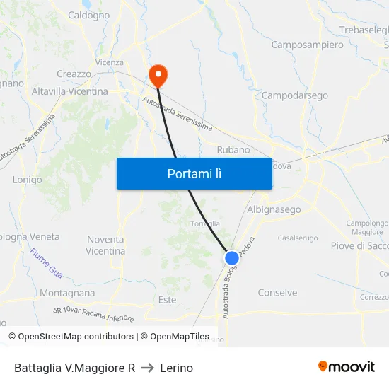 Battaglia V.Maggiore R to Lerino map