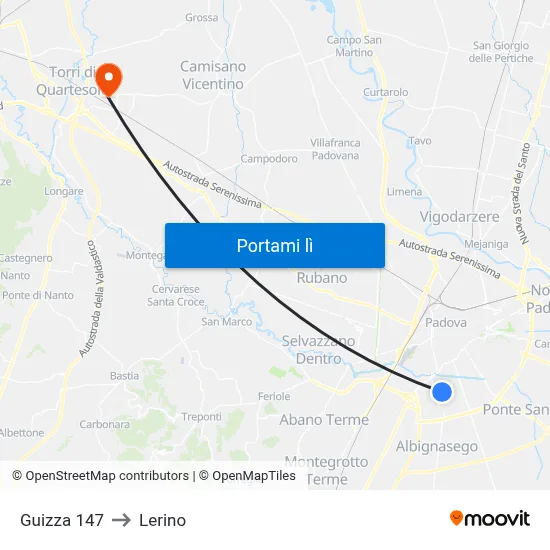 Guizza 147 to Lerino map