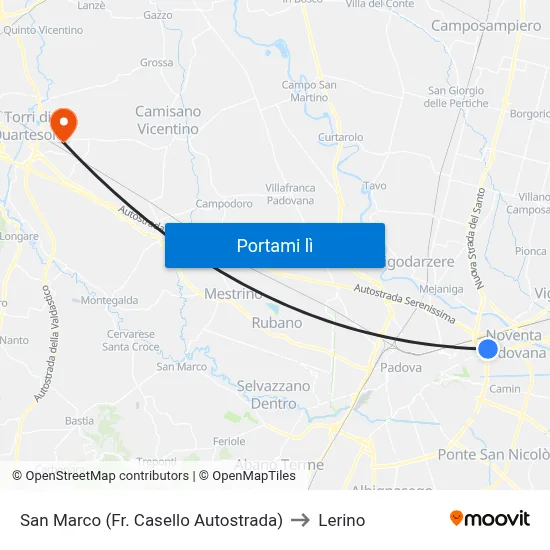 San Marco (Fr. Casello Autostrada) to Lerino map